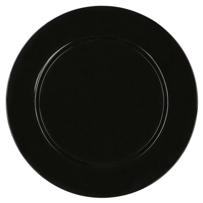 Charger Plate- Black Acrylic- 13″