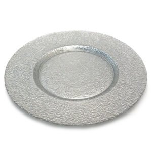MORA MORAL | Charger plate glass frosted Ridge
