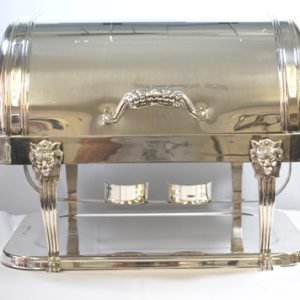 Chafer – Silver – Rectangle – Roll Top – 8 Quart